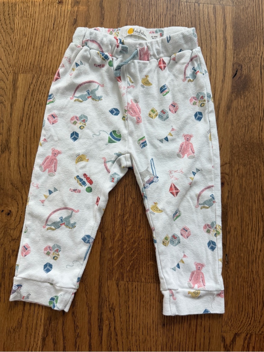 🧸 Baby Boden Toy Print Pants 12-18M 86cm | 100% Cotton